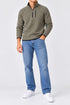 EIGHT 2 NINE RIBBED QUARTER ZIP HIGH NECK SWEATSHIRT