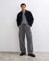 WASHED GREY RELAXED FIT CARGO TROUSERS