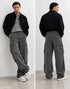 WASHED GREY RELAXED FIT CARGO TROUSERS
