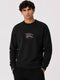 BURBERRY MEN’S BLACK EMBROIDERED LOGO SWEATSHIRT