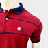 POLO RALPH LAUREN CUSTOM FIT MESH COTTON STRIPE POLO T-SHIRT - MAROON
