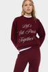 LEFTIE'S LET'S EAT PRINTED SWEATSHIRT - MAROON