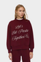 LEFTIE'S LET'S EAT PRINTED SWEATSHIRT - MAROON