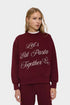 LEFTIE'S LET'S EAT PRINTED SWEATSHIRT - MAROON