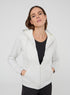 TERRANOVA WOMEN ZIPPER HOODIE - IVORY MELANGE