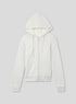 TERRANOVA WOMEN ZIPPER HOODIE - IVORY MELANGE