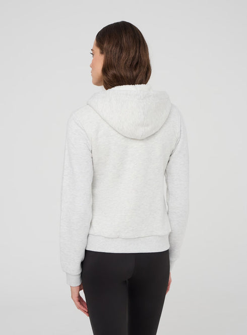 TERRANOVA WOMEN ZIPPER HOODIE - IVORY MELANGE
