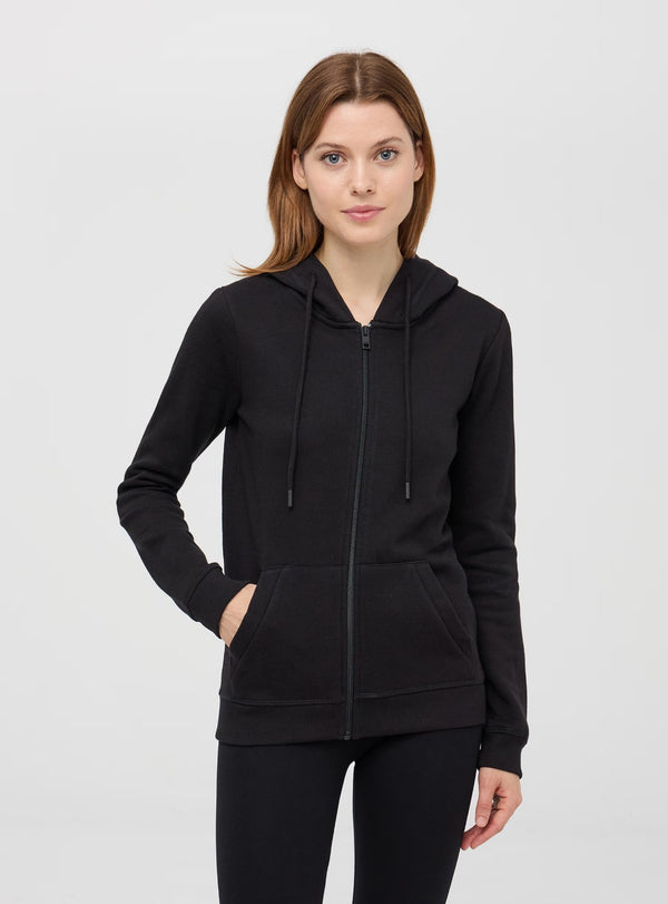 TERRANOVA WOMEN ZIPPER HOODIE - BLACK