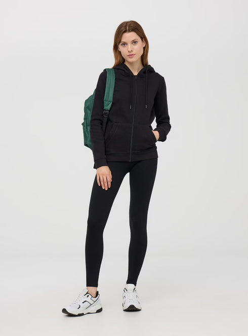 TERRANOVA WOMEN ZIPPER HOODIE - BLACK