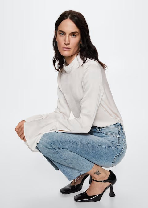 MNG HIGH WAIST BOOTCUT JEANS