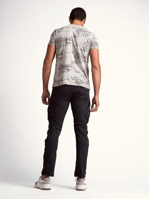 SPRINGFIELD TSHIRT WITH ALL OVER PATTERN BASK