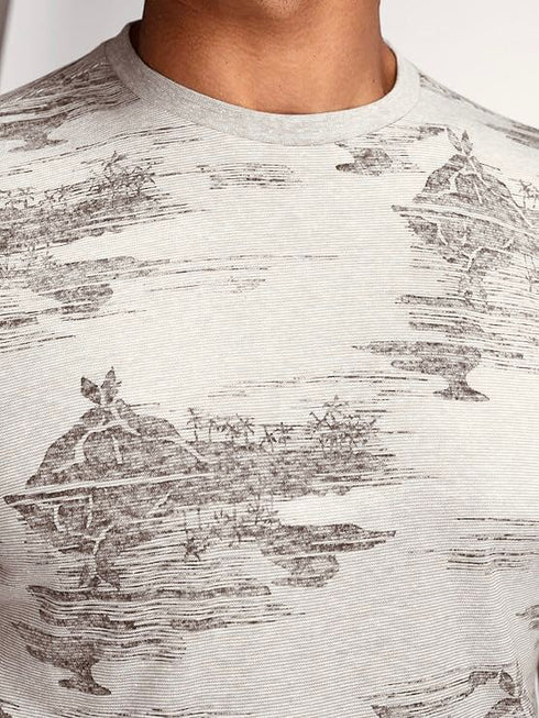 SPRINGFIELD TSHIRT WITH ALL OVER PATTERN BASK