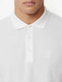 BURBERRY - COTTON PIEQUÉ POLO SHIRT WITH MONOGRAM MOTIF - WHITE