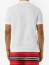 BURBERRY - COTTON PIEQUÉ POLO SHIRT WITH MONOGRAM MOTIF - WHITE