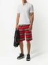 BURBERRY - COTTON PIEQUÉ POLO SHIRT WITH MONOGRAM MOTIF - WHITE