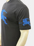 BURBERRY EMBROIDERED OVERSIZED T-SHIRT - BLACK