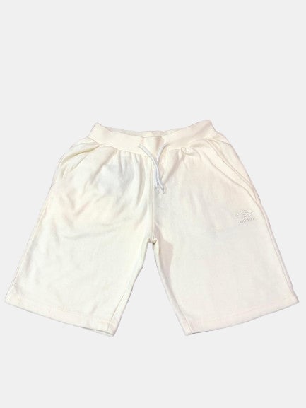 UMBRO EMBROIDERED SIGNATURE LOGO SHORTS - CREAM