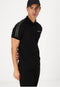 KARL KAGERFELD SHOULDER STRIPED POLO T-SHIRT