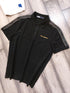 KARL KAGERFELD SHOULDER STRIPED POLO T-SHIRT