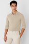ZARA BASIC TEXTURED SHIRT - BEIGE