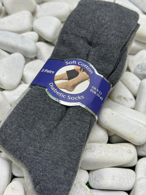 SOLEMATE ORGANIC COTTON DIABETIC CREW SOCKS - PACK OF 3