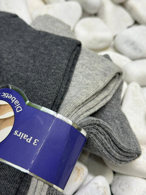 SOLEMATE ORGANIC COTTON DIABETIC CREW SOCKS - PACK OF 3