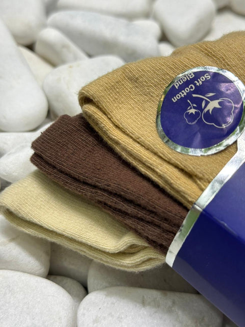 SOLEMATE ORGANIC COTTON DIABETIC CREW SOCKS - PACK OF 3