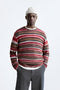 ZARA STRIPED JACQUARD SWEATER