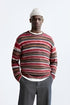 ZARA STRIPED JACQUARD SWEATER