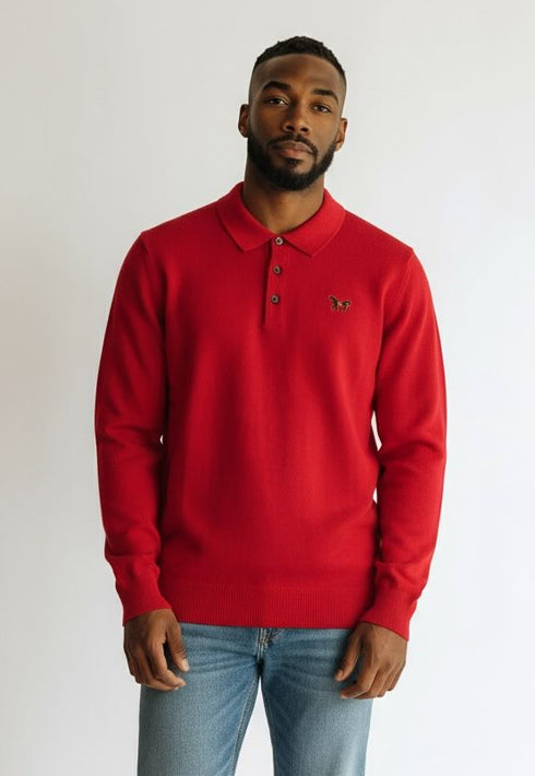 HERMÈS RED POLO JUMPER