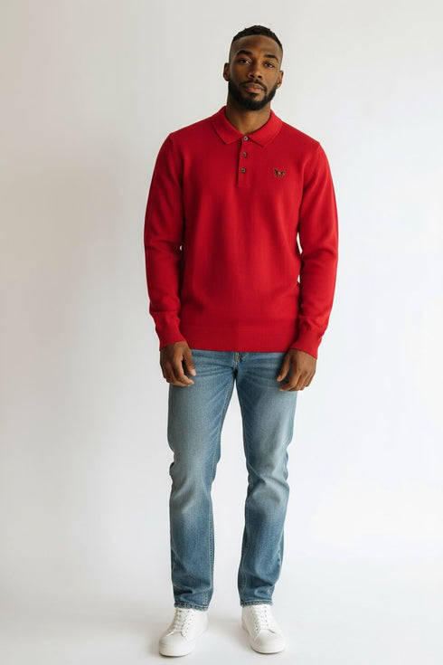 HERMÈS RED POLO JUMPER