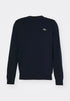 LACOSTE EMBROIDERED CREW NECK WOOL JUMPER - NAVY BLUE