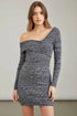 FOREVER 21 MARLED OFF-THE SHOULDER MINI SWEATER DRESS