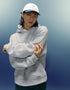 BERSHKA BOXY-FIT EMBROIDERED HOODIE
