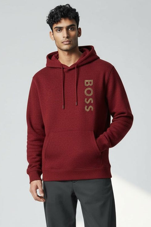 H.B SEEGER MONOGRAM-FILLED LOGO HOODIE