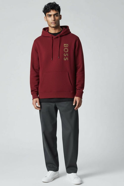 H.B SEEGER MONOGRAM-FILLED LOGO HOODIE