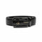 CALVIN KLEIN MEN'S BLACK LEATHER BELT WITH SIGNATURE BUCKLE