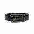 CALVIN KLEIN MEN'S BLACK LEATHER BELT WITH SIGNATURE BUCKLE
