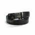 CALVIN KLEIN MEN'S BLACK LEATHER BELT WITH SIGNATURE BUCKLE