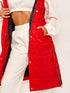 RISING WOMEN’S QUILT HOODED LONG JACKET - RED