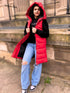 RISING WOMEN’S QUILT HOODED LONG JACKET - RED