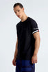 TOMMY HILFIGER FLAG DETAIL SLEEVES LOGO CREW NECK T-SHIRT