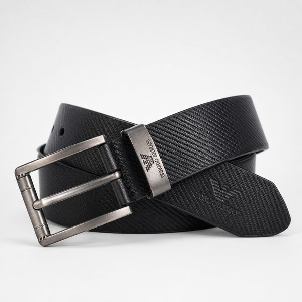 GIORGIO ARMANI REVERSIBLE LEATHER BELT – BLACK & BROWN
