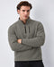 EIGHT 2 NINE RIBBED QUARTER ZIP HIGH NECK SWEATSHIRT