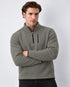 EIGHT 2 NINE RIBBED QUARTER ZIP HIGH NECK SWEATSHIRT
