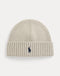 POLO RALPH LAUREN SIGNATURE LOGO COTTON KNIT BEANIE