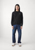 LACOSTE EMBROIDERED CREW NECK WOOL JUMPER - BLACK