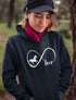 T STARS HORSE LOVER INFINITE LOVE WOMEN'S HOODIE - BLACK