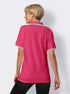 WOMENS POLO SHIRT WITH CONSTRASTING STRIPES