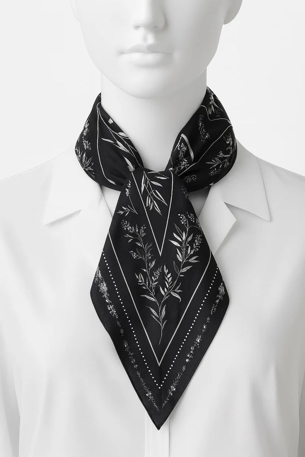 ANN TAYLOR FLORAL WITH LEAVES PRINTED SCARF